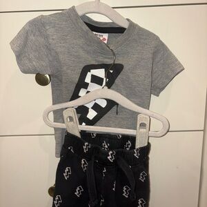 ISH Black and Pink Patterned Pants